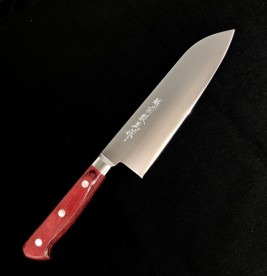 越前数馬作　ｽﾃﾝ粉末ﾊｲｽ鋼　三徳　WR柄　170mm　 FH-12