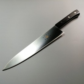 江戸菊水 ステン鋼 サブゼロ 牛刀 210mm 口金無 黒合板柄　