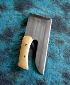 越前中庄 そば切庖丁「磨」 300mm 楓柄付 炭素鋼