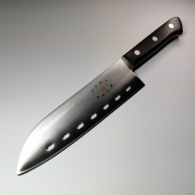 江戸菊水 ステン鋼穴明庖丁 三徳型 165mm